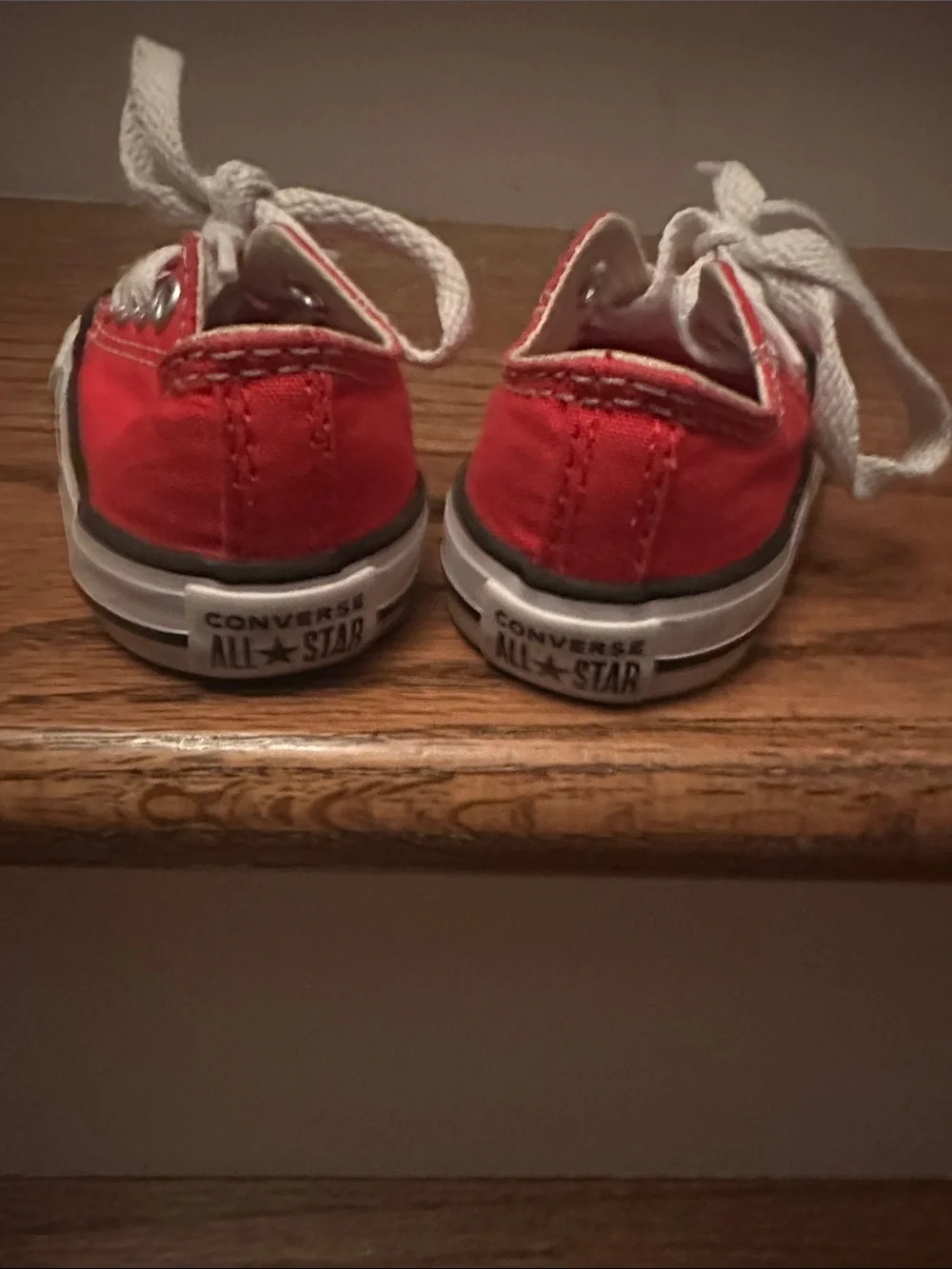 Converse Kids Red Canvas Low-Top Sneakers